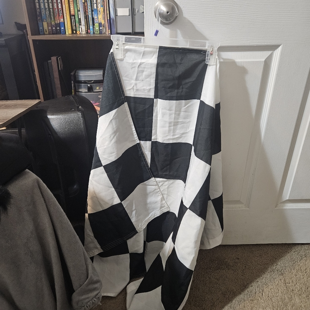 Race checkered curtain